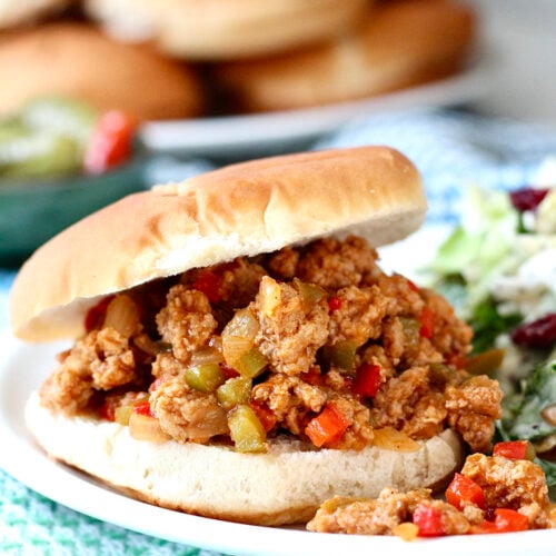 turkey sloppy joes 3 | Milk & Honey Nutrition turkey sloppy joes with veggies and side salad