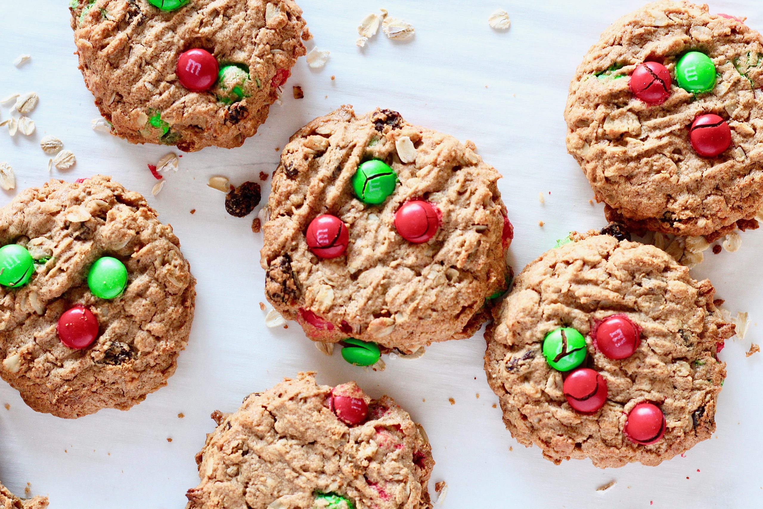 Dark Chocolate M&M Christmas Cookies - Love to be in the Kitchen