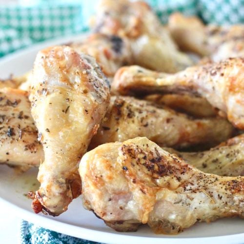 air fryer drumsticks 6 | Milk & Honey Nutrition drumsticks on plate