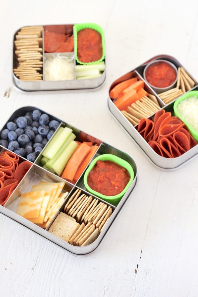 Healthy DIY Pizza Lunchables for back to school