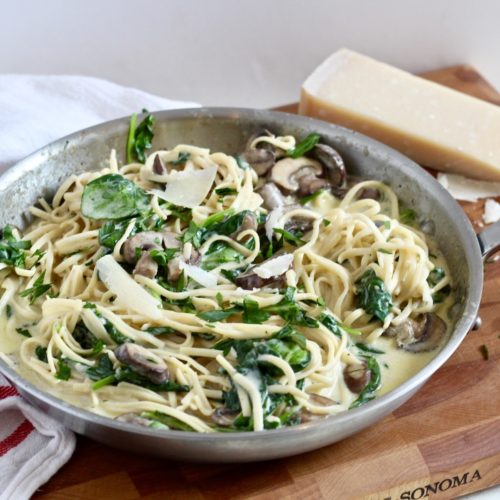 Spinach and Truffle Mushroom Pasta | Milk & Honey Nutrition