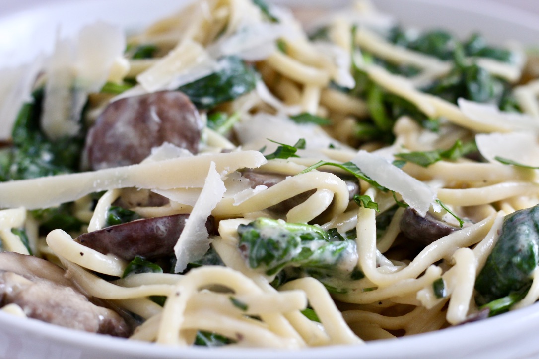 Spinach and Truffle Mushroom Pasta Milk & Honey Nutrition