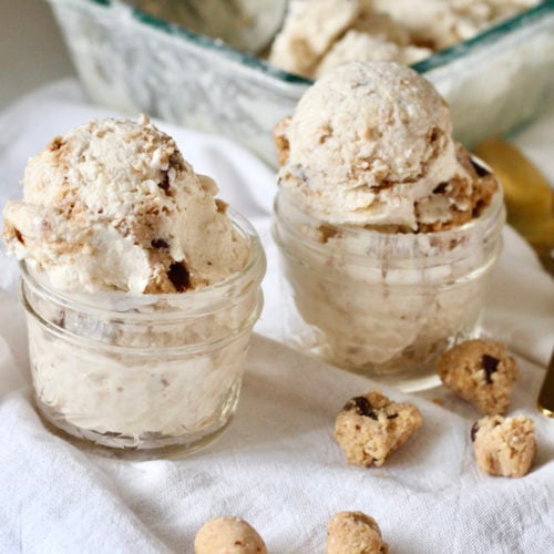Low Carb Frozen Yogurt 4 | Milk & Honey Nutrition Low Carb frozen yogurt homemade without ice cream machine with cookie dough