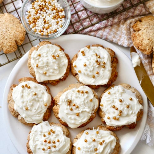 gluten free gingerbread cookies 17 | Milk & Honey Nutrition gluten free gingerbread cookies with cream cheese icing