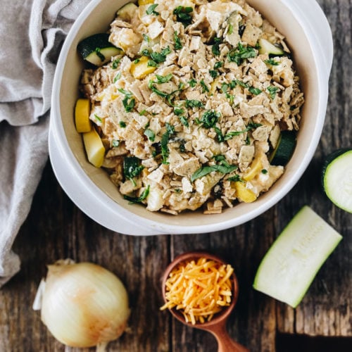 zucchini and squash casserole 7 | Milk & Honey Nutrition zucchini and squash casserole with shredded cheese and onion