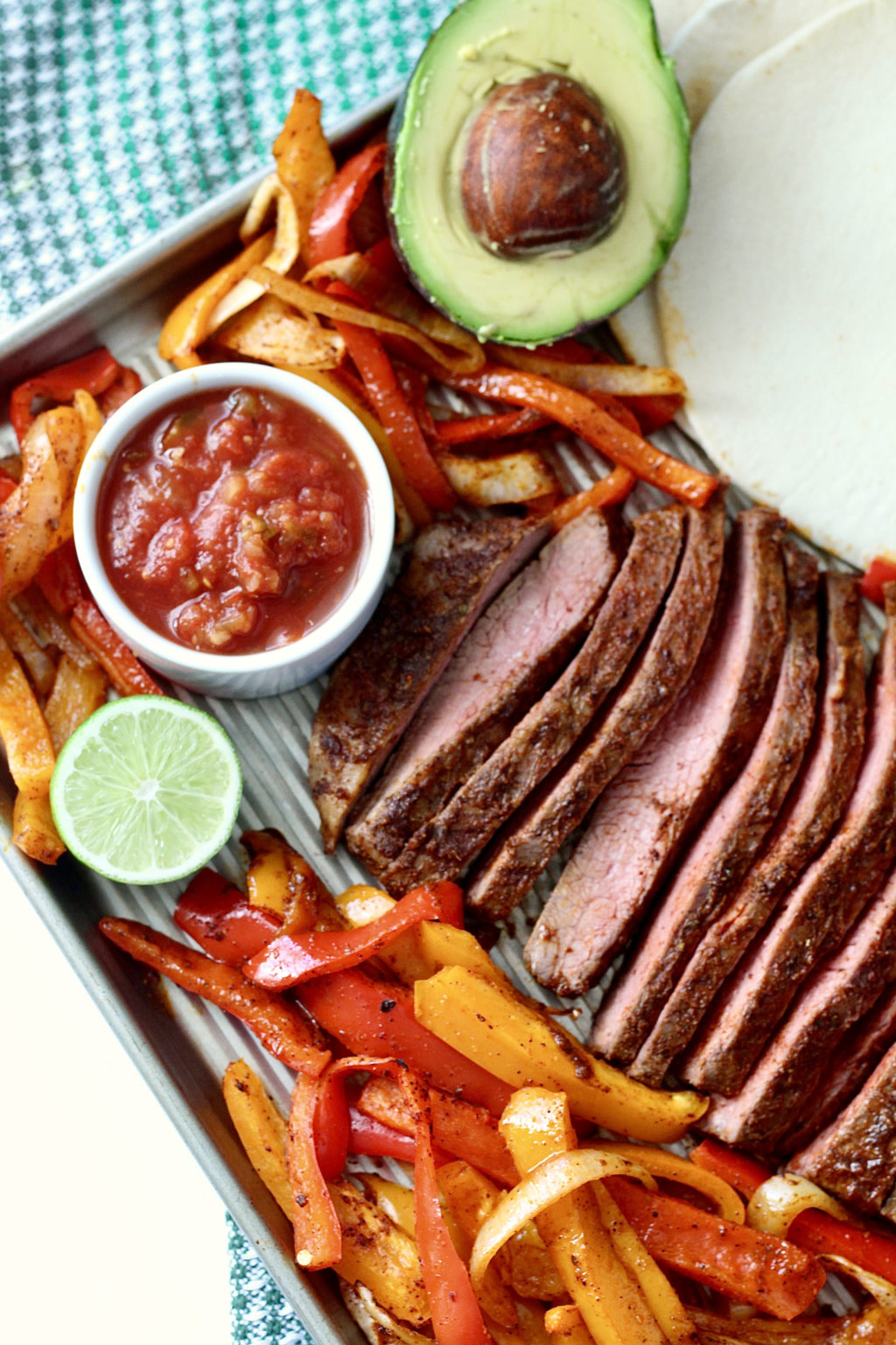 Easy Sheet Pan Steak Fajitas | Milk & Honey Nutrition