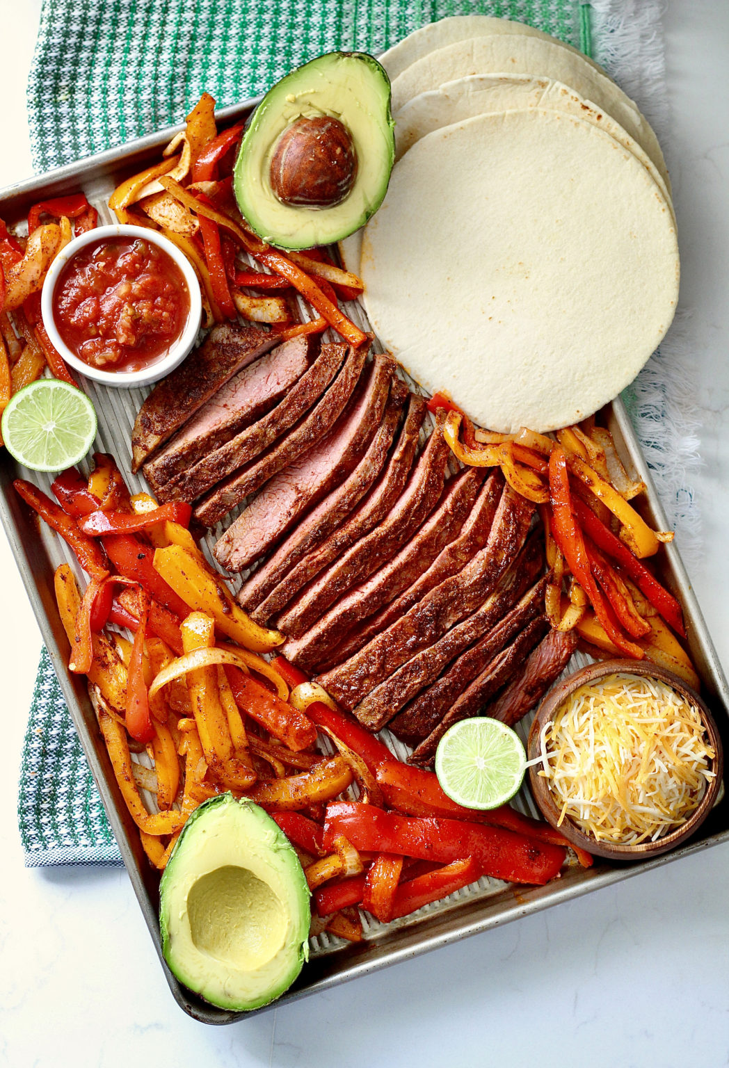 Easy Sheet Pan Steak Fajitas Milk And Honey Nutrition