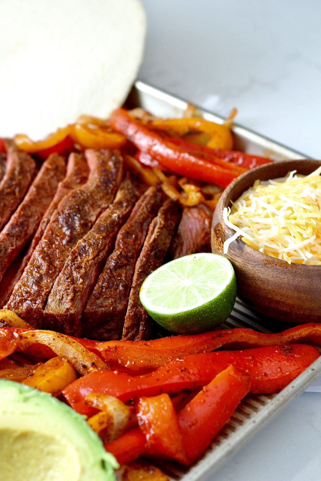 Easy Sheet Pan Steak Fajitas Milk And Honey Nutrition