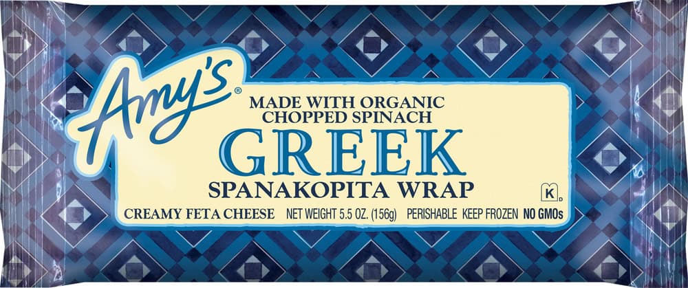 diabetes friendly frozen meals  amys greek spanakopita wrap