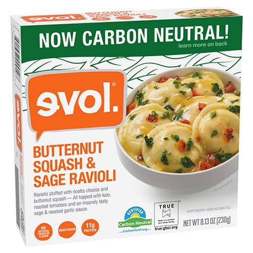 evol butternut squash and sage ravioli