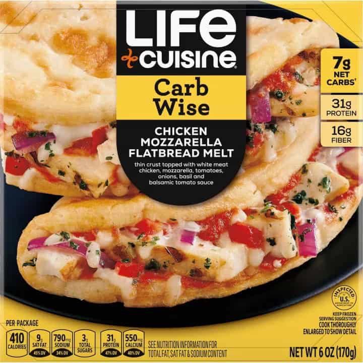 life cuisine carb wise flatbread melt