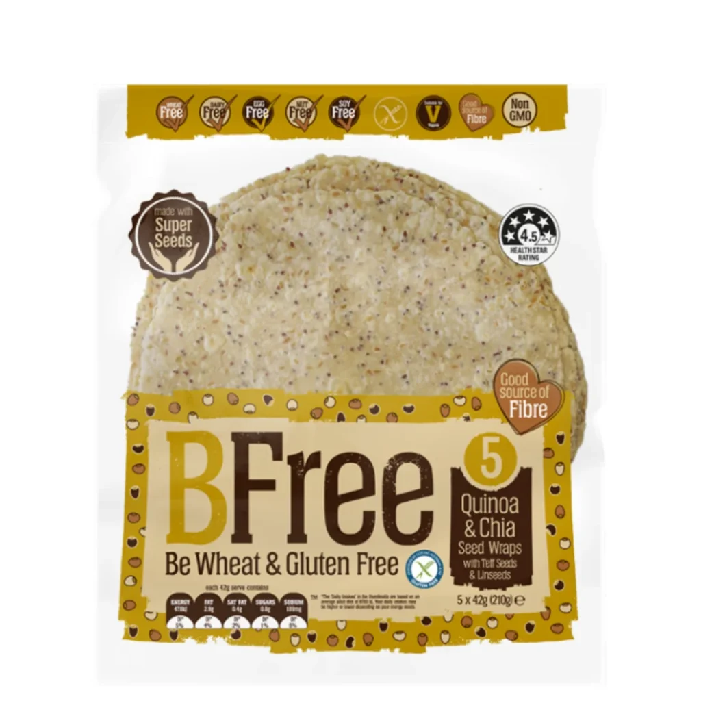 b free quinoa chia wraps