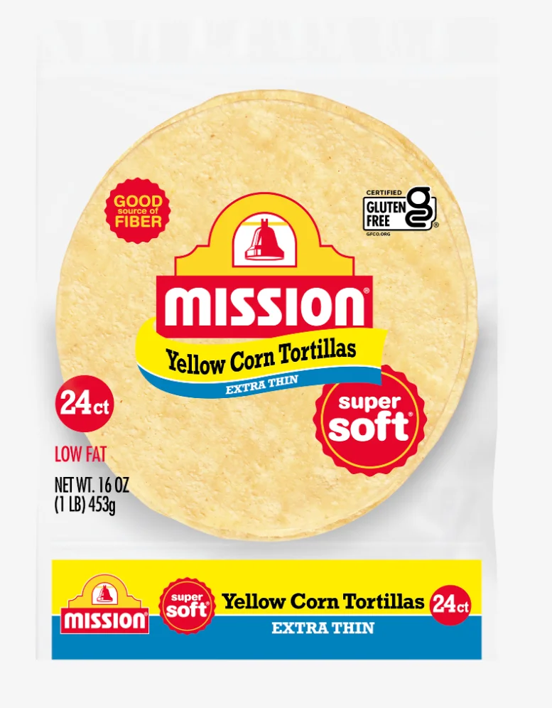 mission extra thin yellow corn tortillas