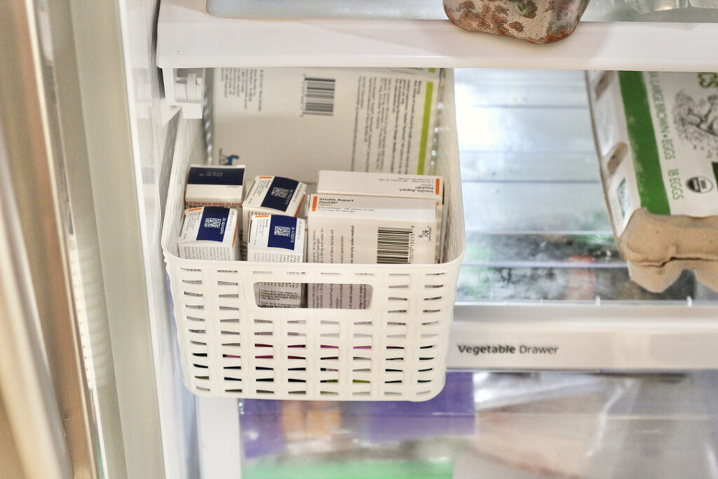 insulin storage basket in fridge how long can insulin be out of the fridge