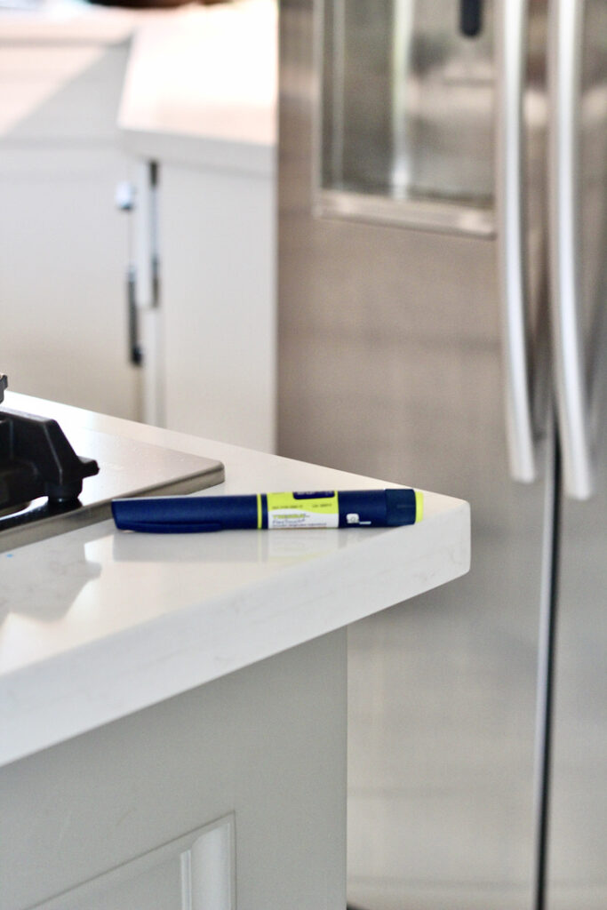 insulin pen on counter