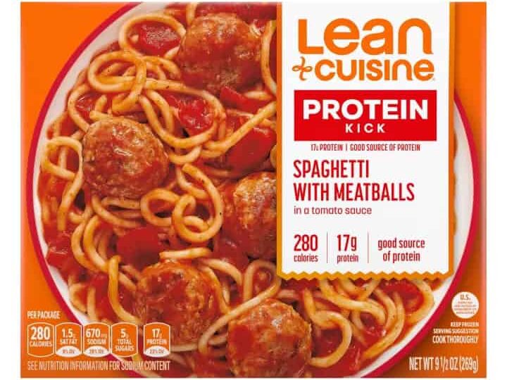 lean cuisine protein kick spaghetti and meatballs