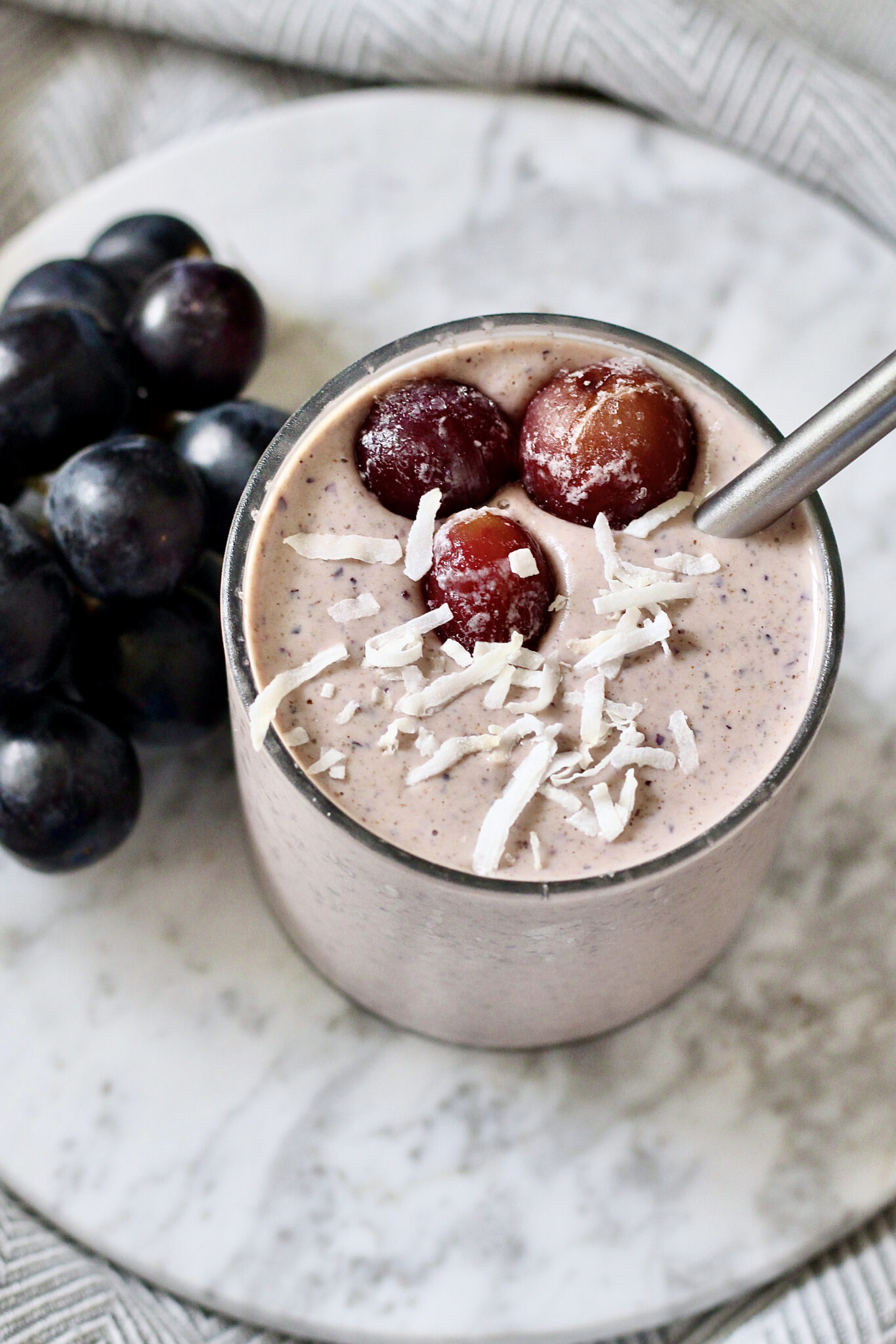 High Protein California Grape Smoothie | Milk & Honey Nutrition