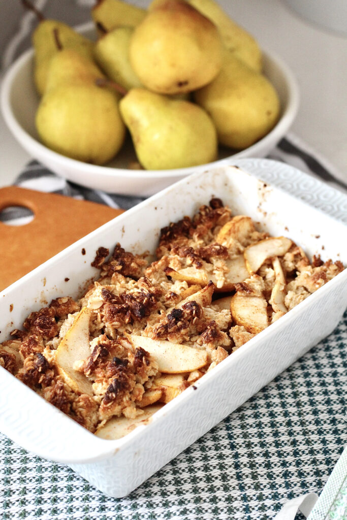 low sugar pear crisp