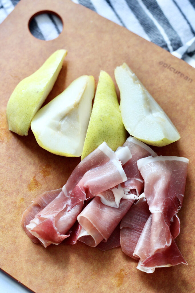 pears and prosciutto