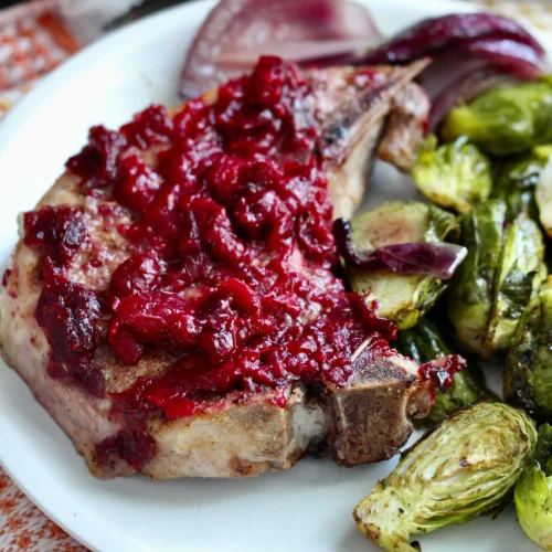 IMG_1793 | Milk & Honey Nutrition sheet pan cranberry porkchops with roasted veggies