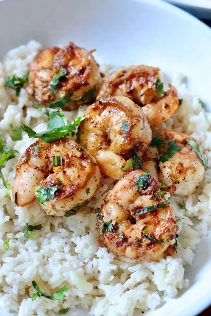cilantro lime shrimp bowl 5 | Milk & Honey Nutrition cilantro lime shrimp bowl